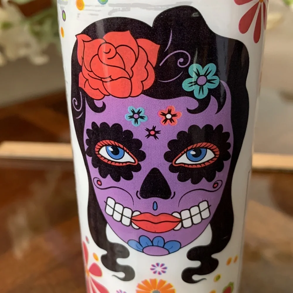 Dia de Muertos Candle 8” Day of The Dead Holiday Mystic Sugar Skull Halloween 🆕